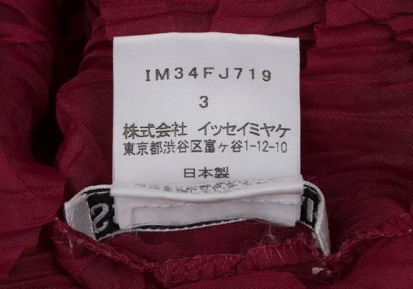 Issey Miyake Vintage Red Main Line Pleated Top