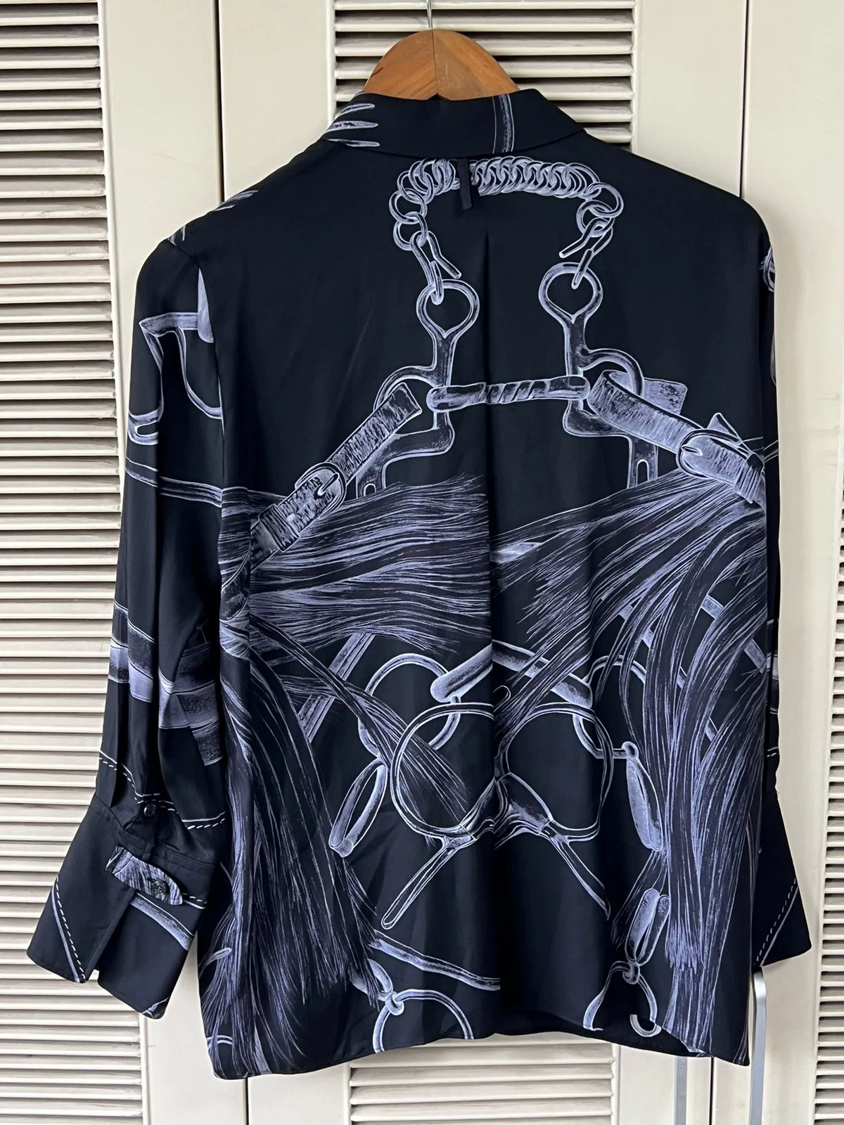 Hermes Silk Equestrian Print Shirt