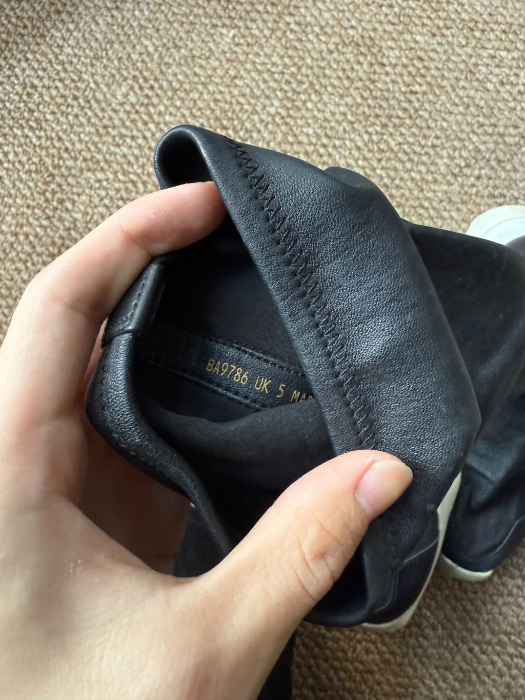 Rick Owens Black x Adidas Lambskin Horsebit Boots