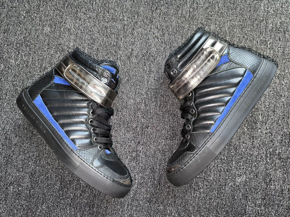 Philipp Plein Iconic Snake Print Lace-Up Sneakers
