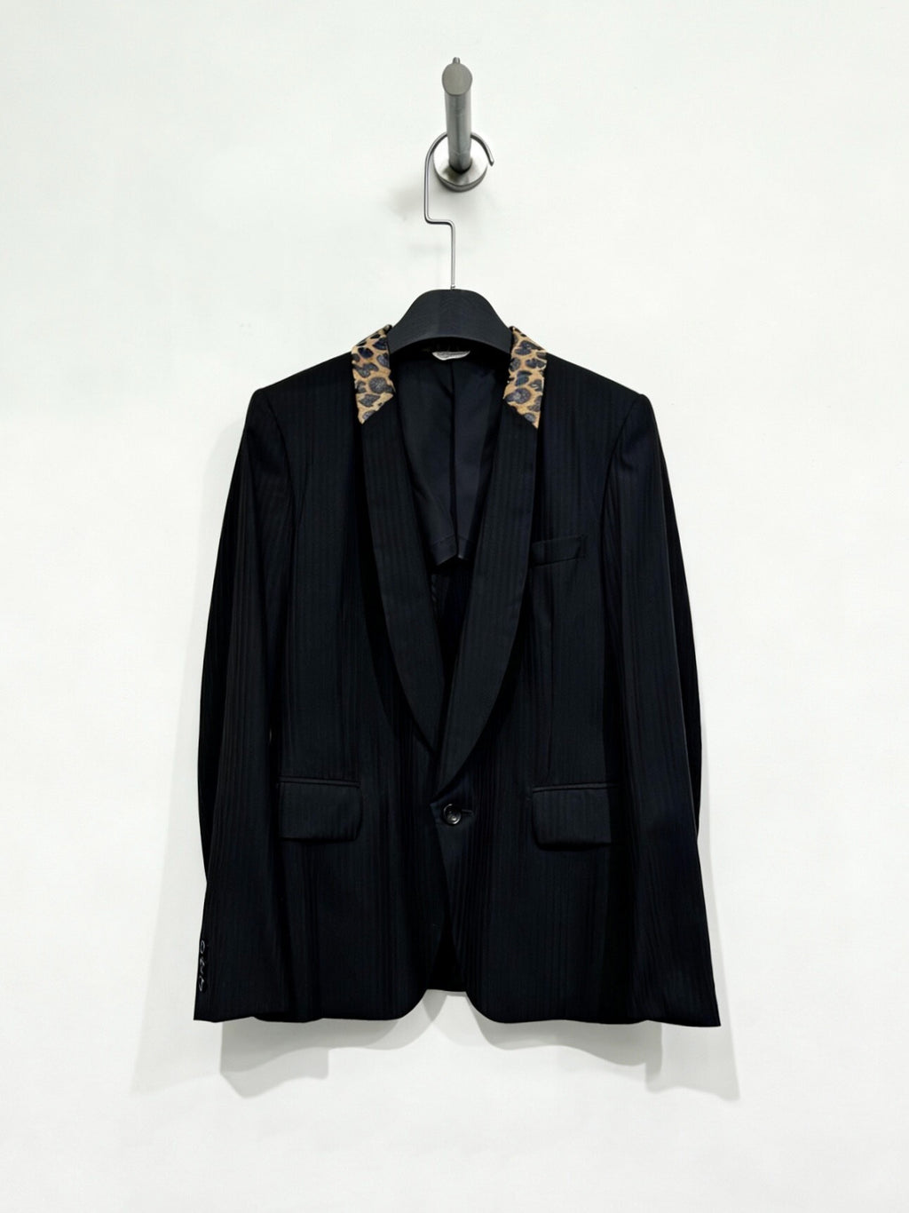 COMME des GARCONS Leopard Print Collar Showpiece Coat