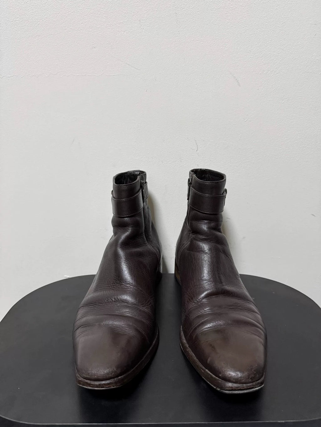 Gucci Double G Zip-Up Dark Brown Boots by Tom Ford