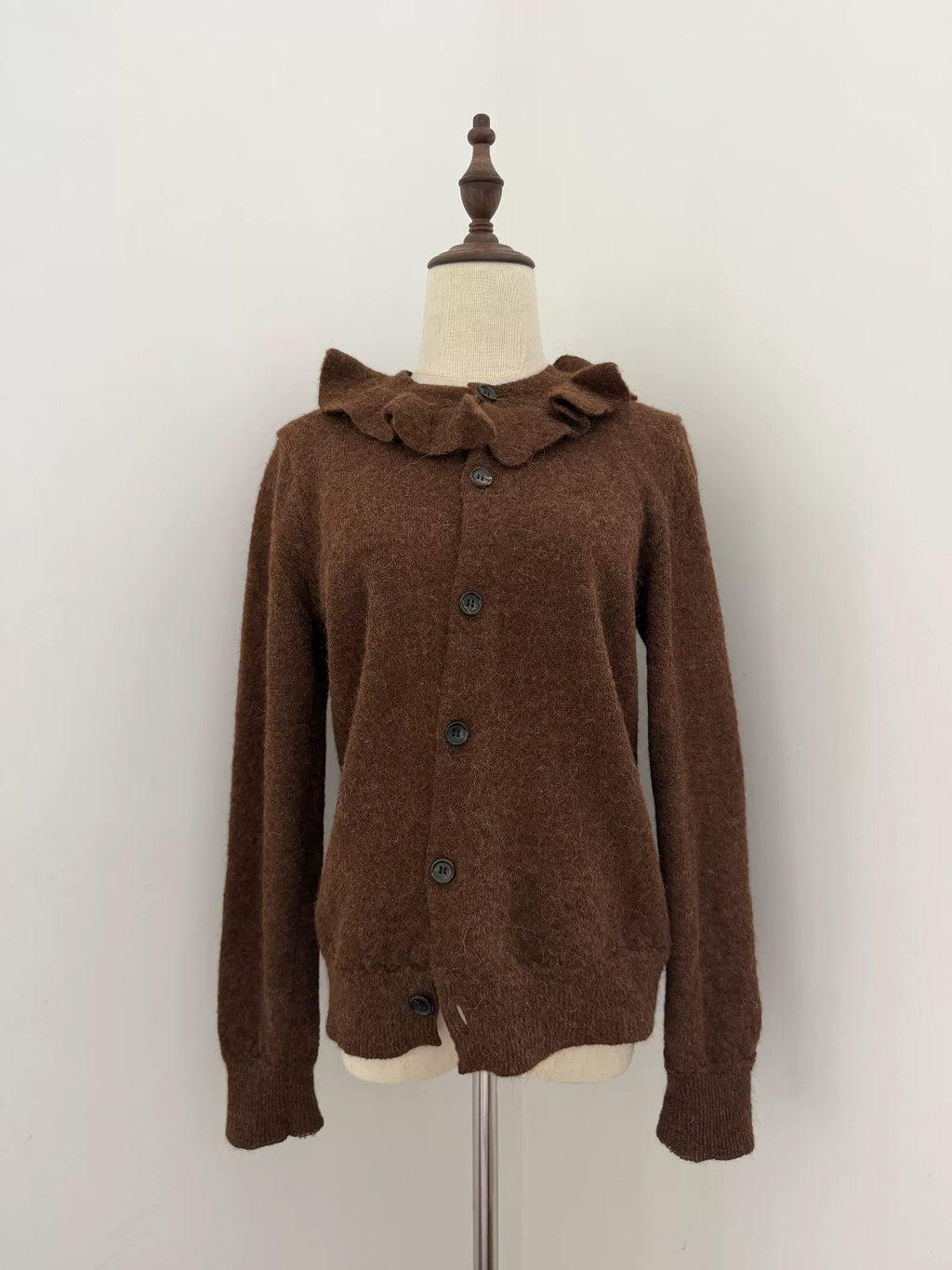 Comme Des Garcons Ruffle Collar Knit Cardigan - Devines