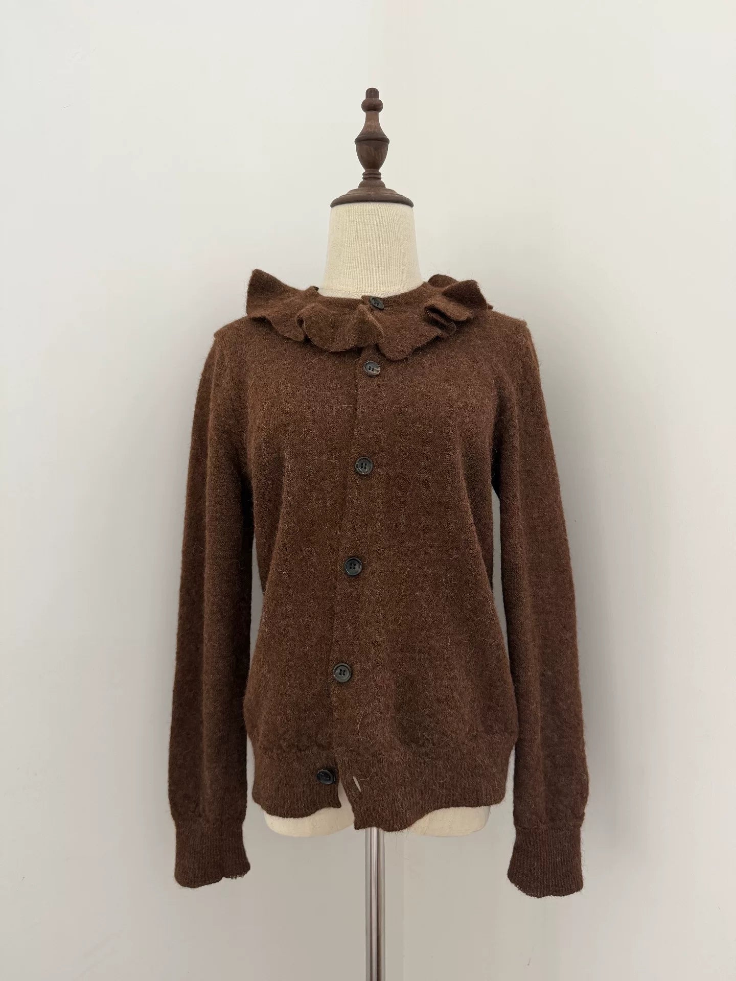 Comme Des Garcons Ruffle Collar Knit Cardigan - Devines
