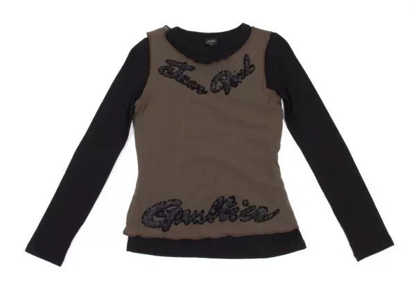 Jean Paul Gaultier Vintage Brown Floral Mesh Top