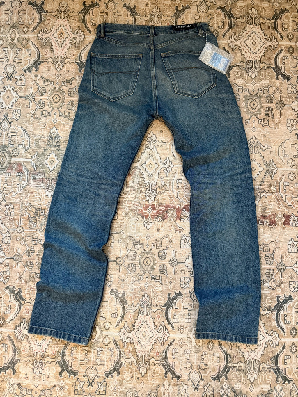 Balenciaga Distressed Blue Denim