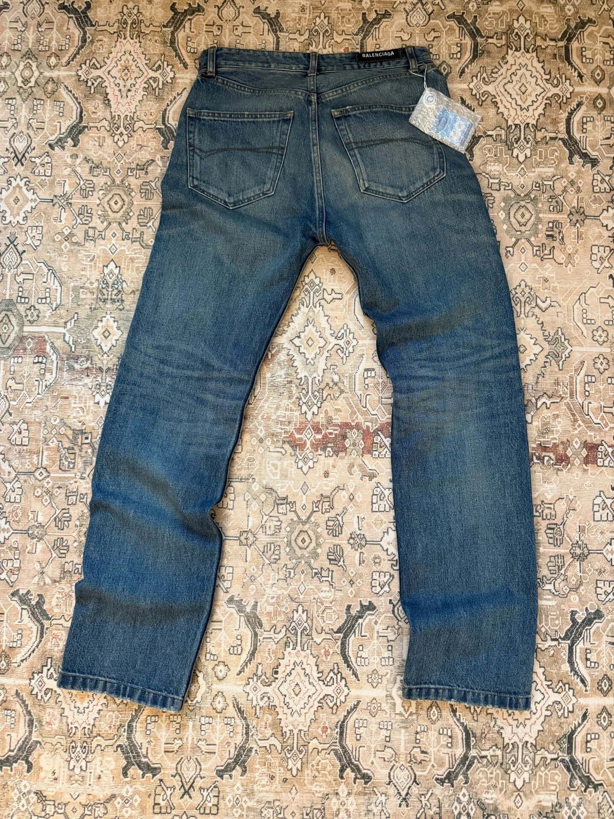 Balenciaga Distressed Blue Denim