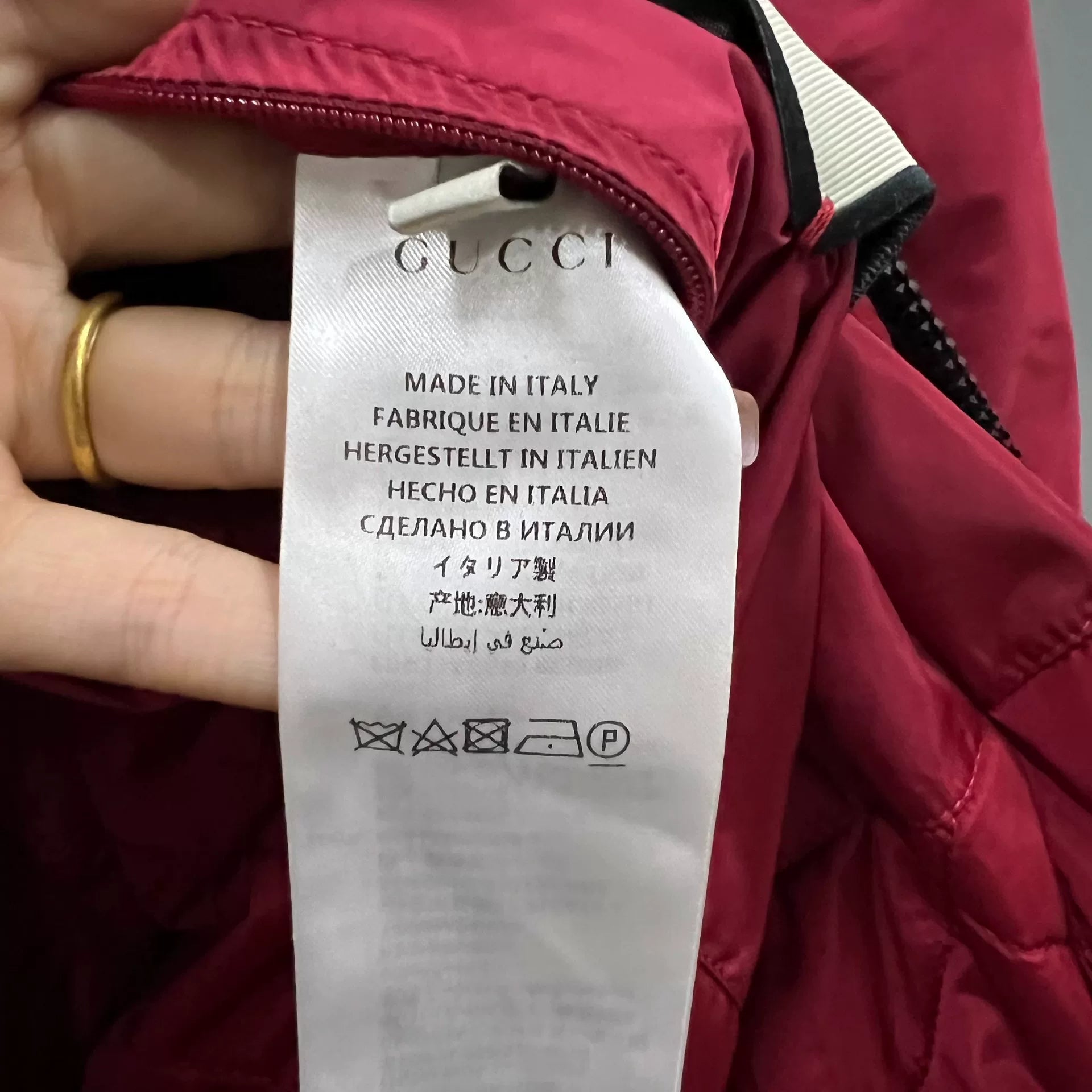 Gucci Color-Block Side Stripe Logo Hooded Jacket