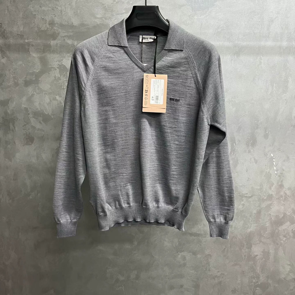 Miu Miu Wool Polo Collar Sweater