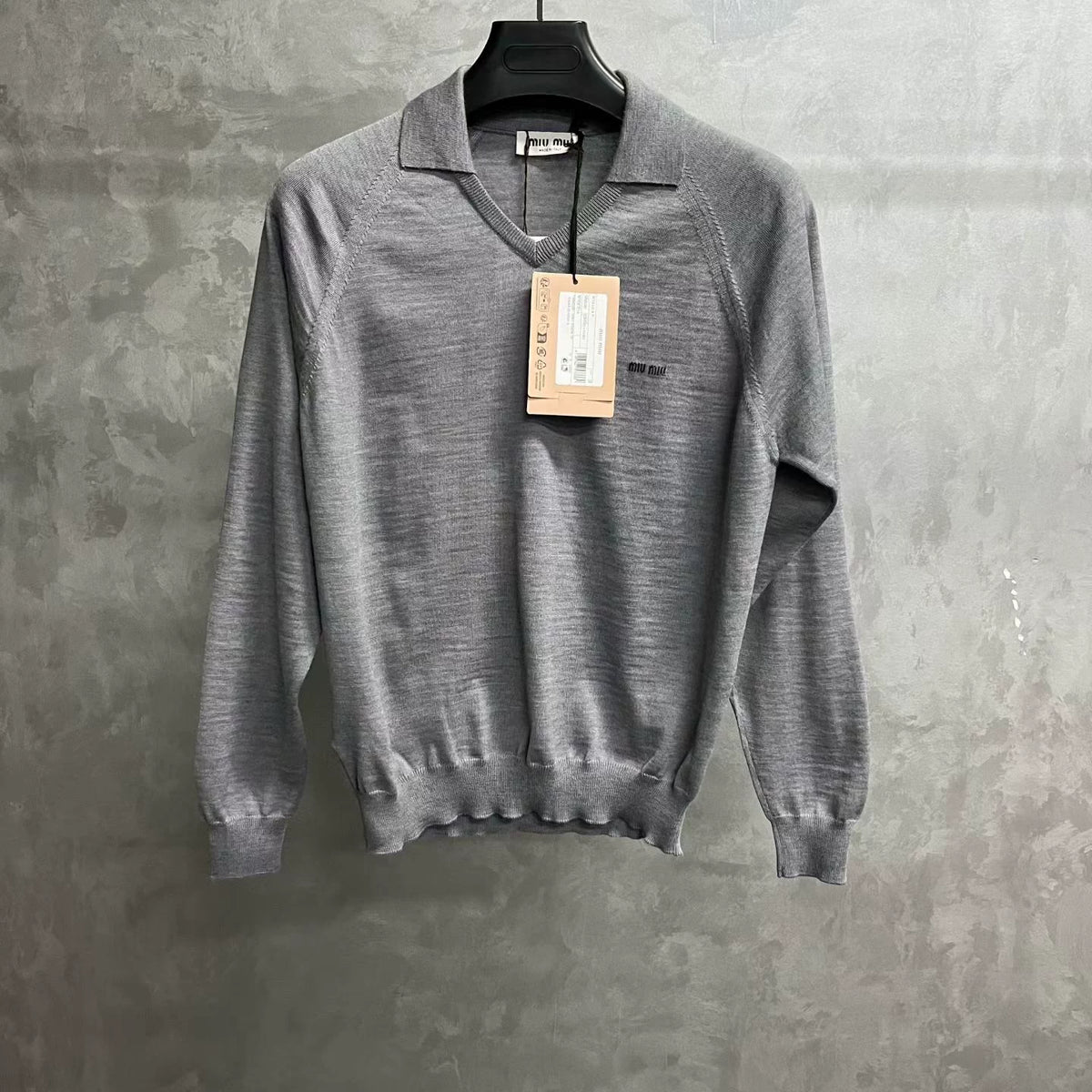 Miu Miu Wool Polo Collar Sweater