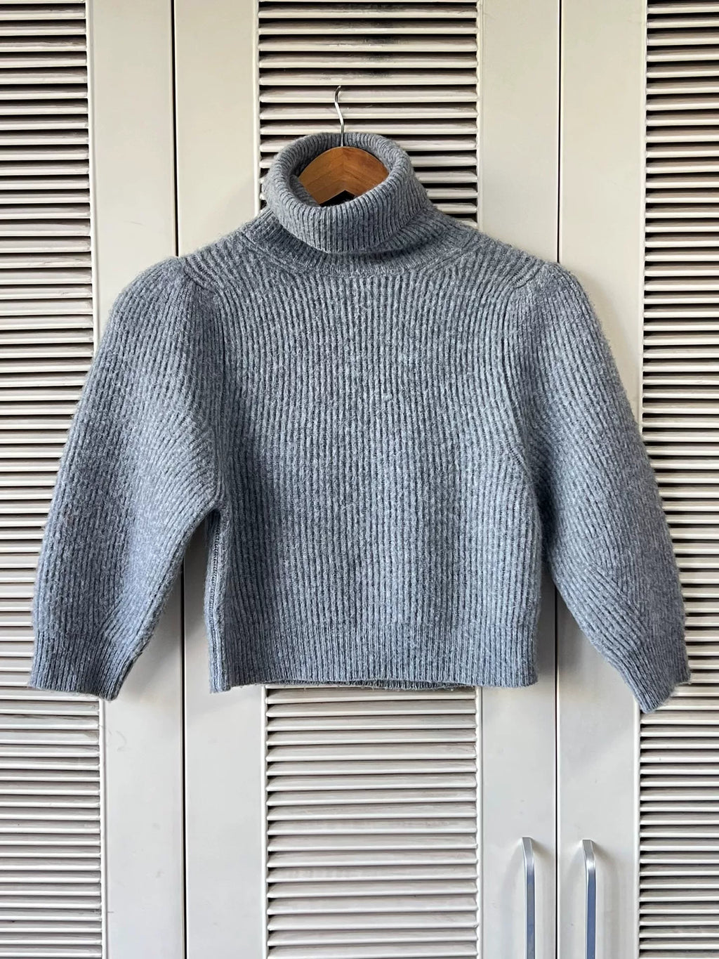 Celine Cashmere Turtleneck Gray Sweater