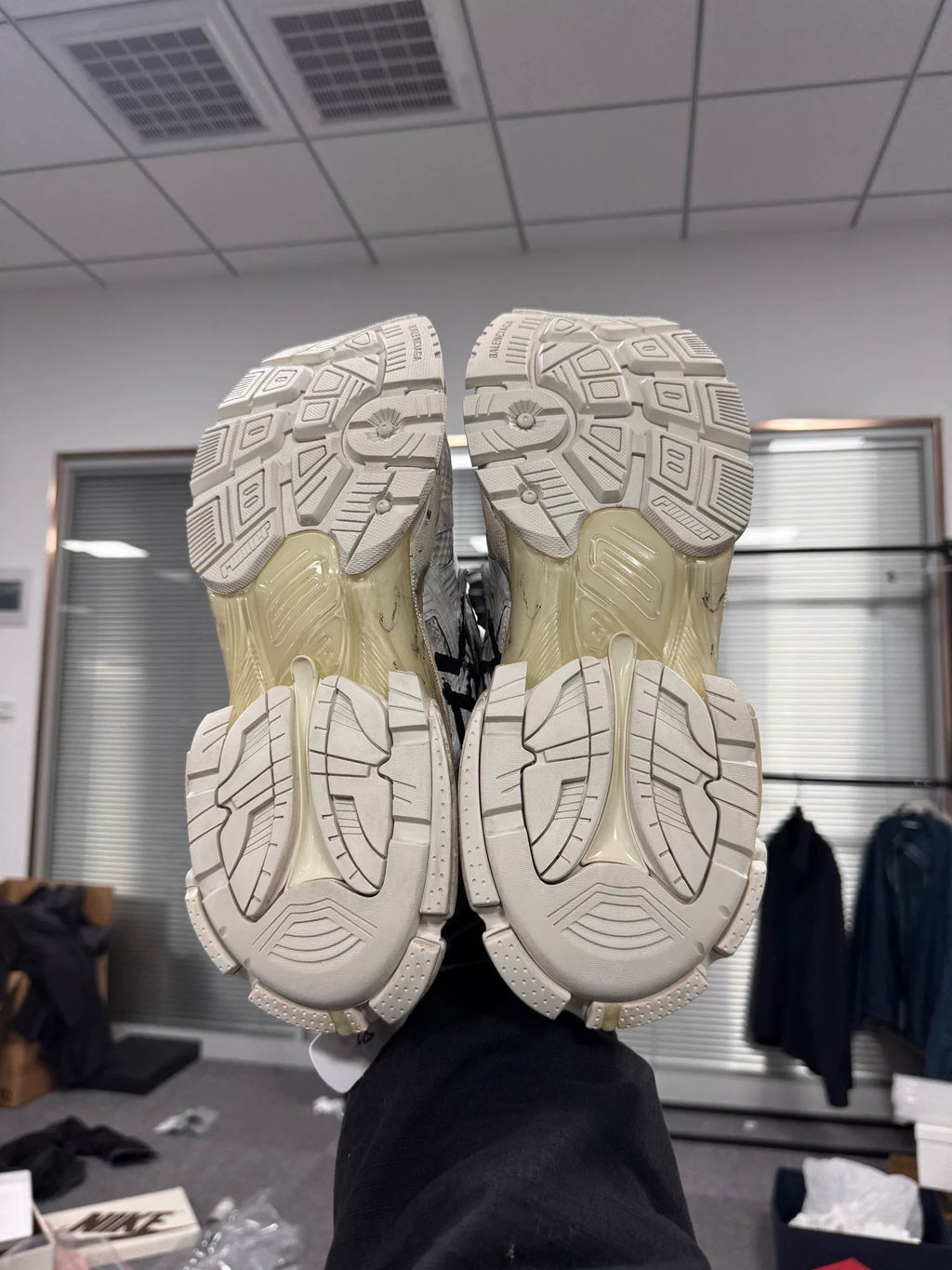 Balenciaga Runner Black White Graffiti Sneakers