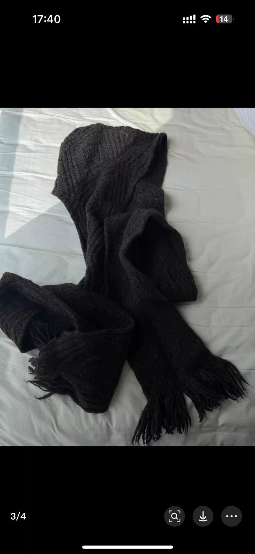 Number (n)ine 01AW "standards" Wool Scarf
