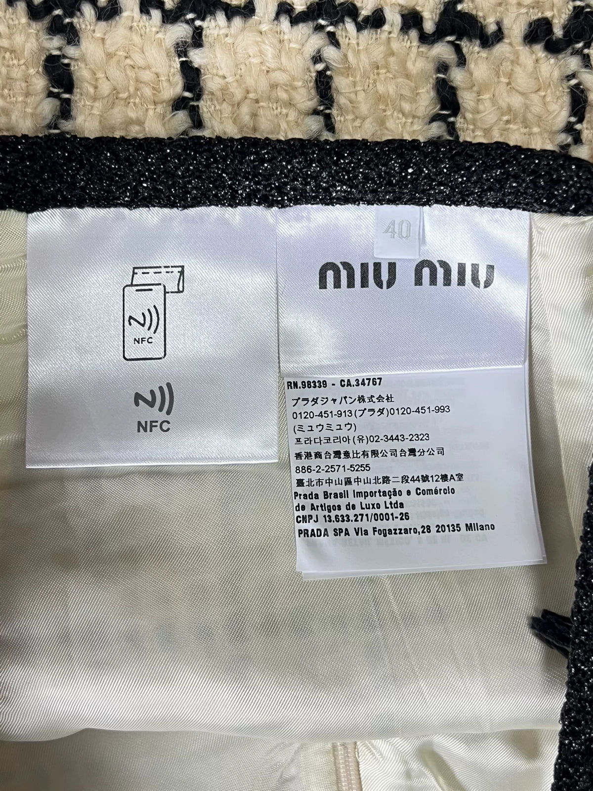 Miu Miu Plaid Skirt