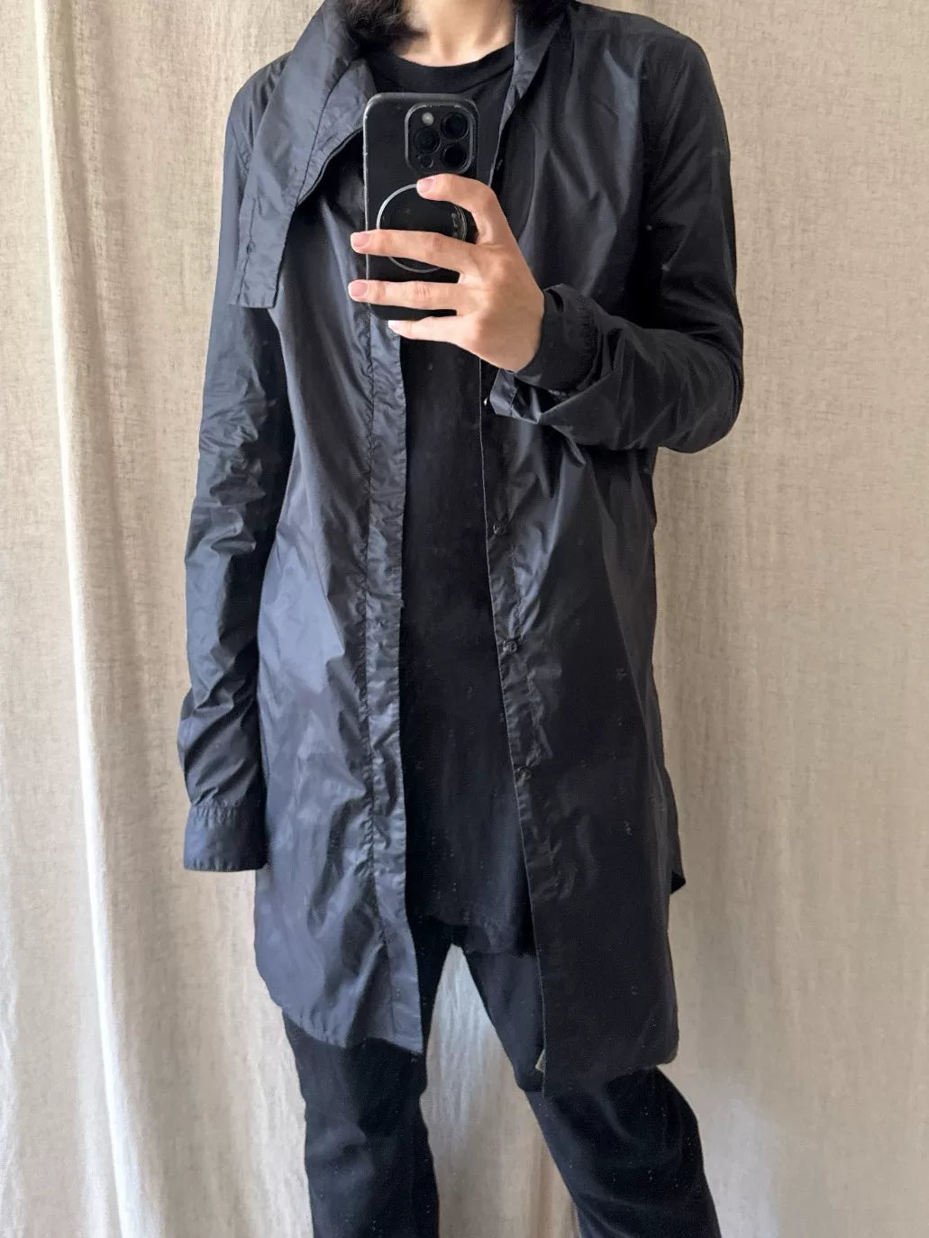 Rick Owens 18fw Nylon Standing Collar Jacket