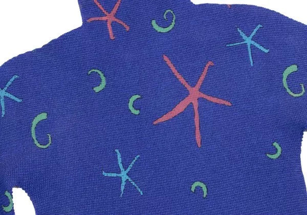 Issey Miyake Vintage Blue Starfish Pleated Top