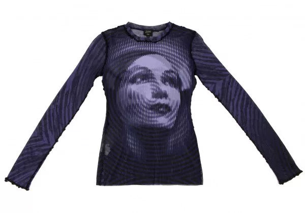 Jean Paul Gaultier Vintage Portrait Mesh Top