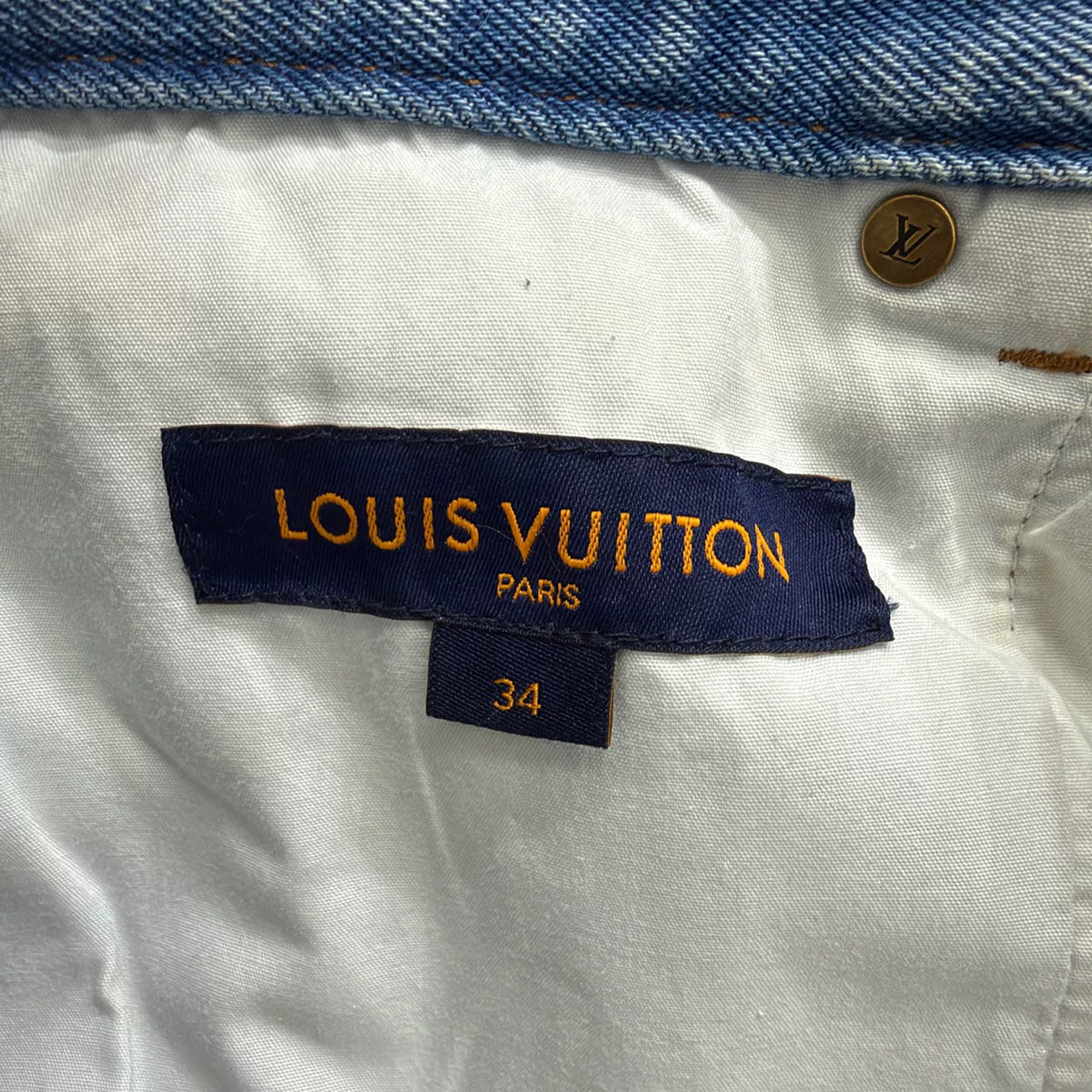 Louis Vuitton Floral Embroidered Denim Trousers