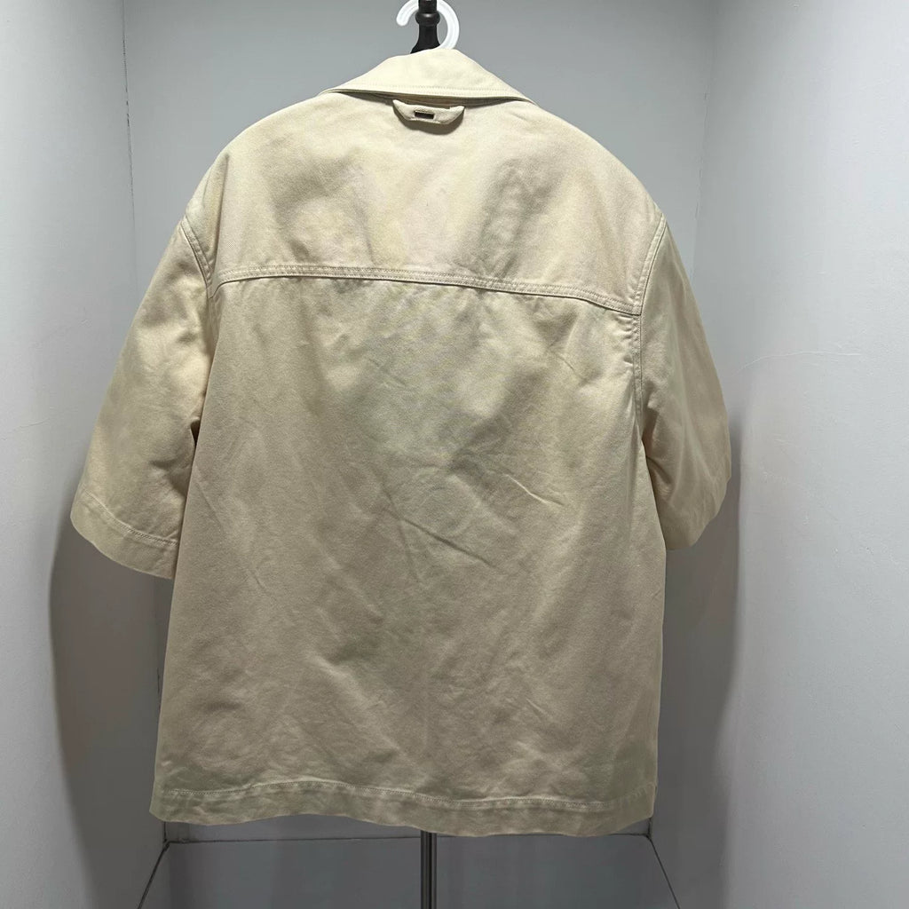 Louis Vuitton Beige All-Over Print Short Sleeve Shirt
