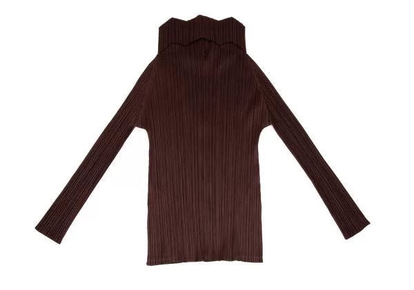 Issey Miyake Vintage Brown Pleated Top