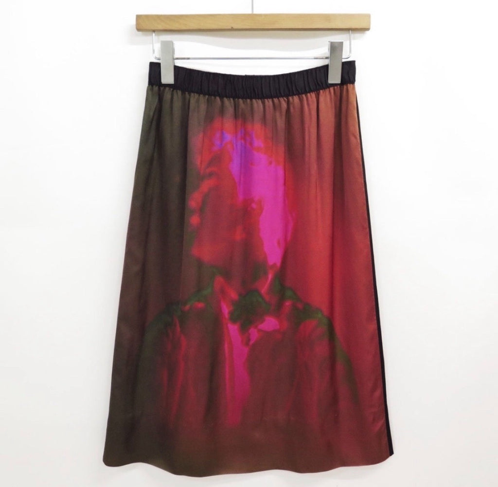 Dries Van Noten Thermal Portrait Print Skirt