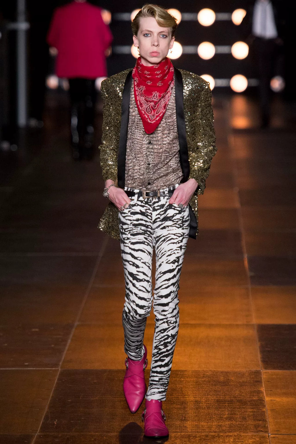 Saint Laurent Paris SS14 Tiger D02 Denim Jeans