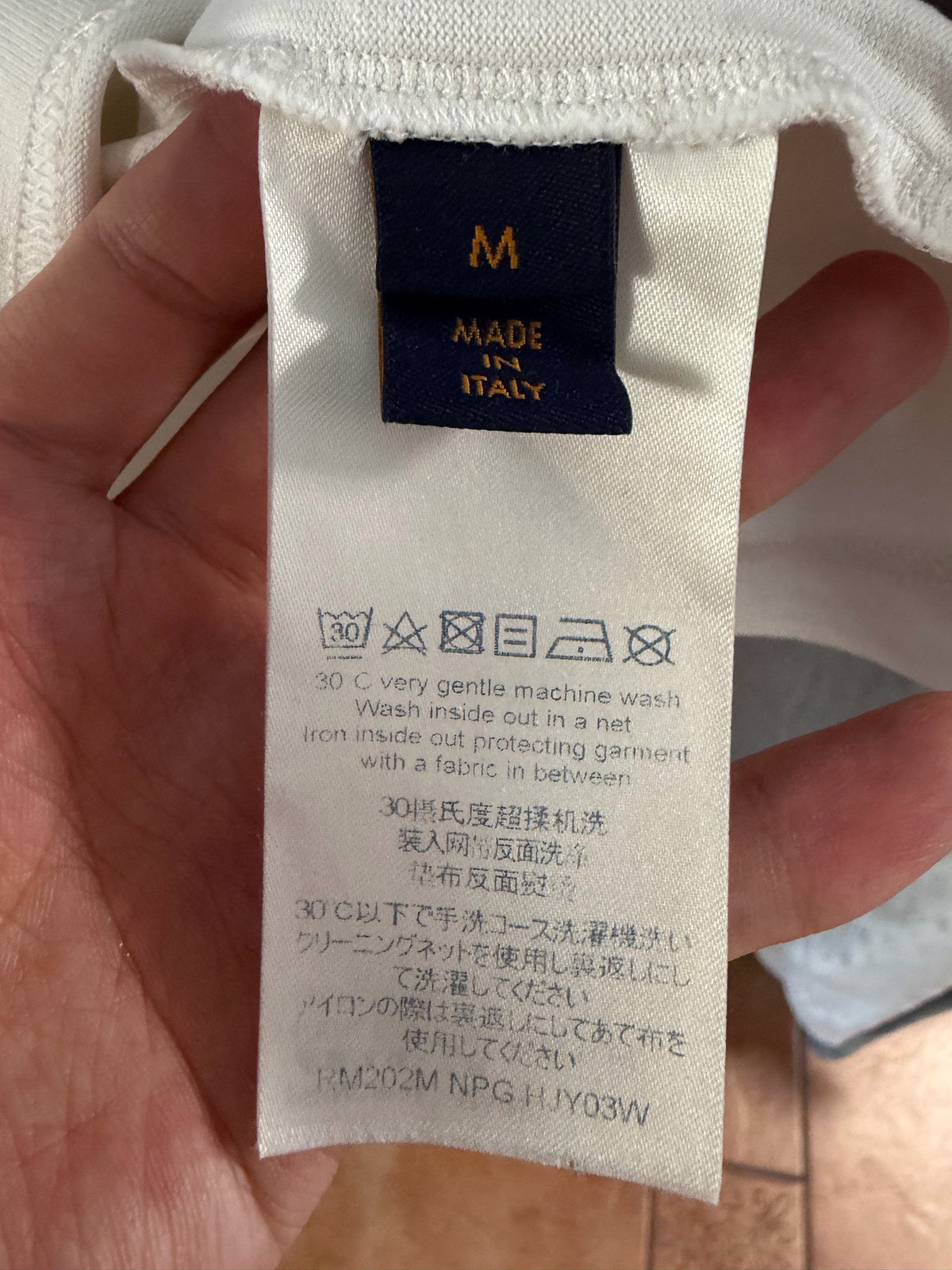 Louis Vuitton White Lian Kan Print Short Sleeve Top