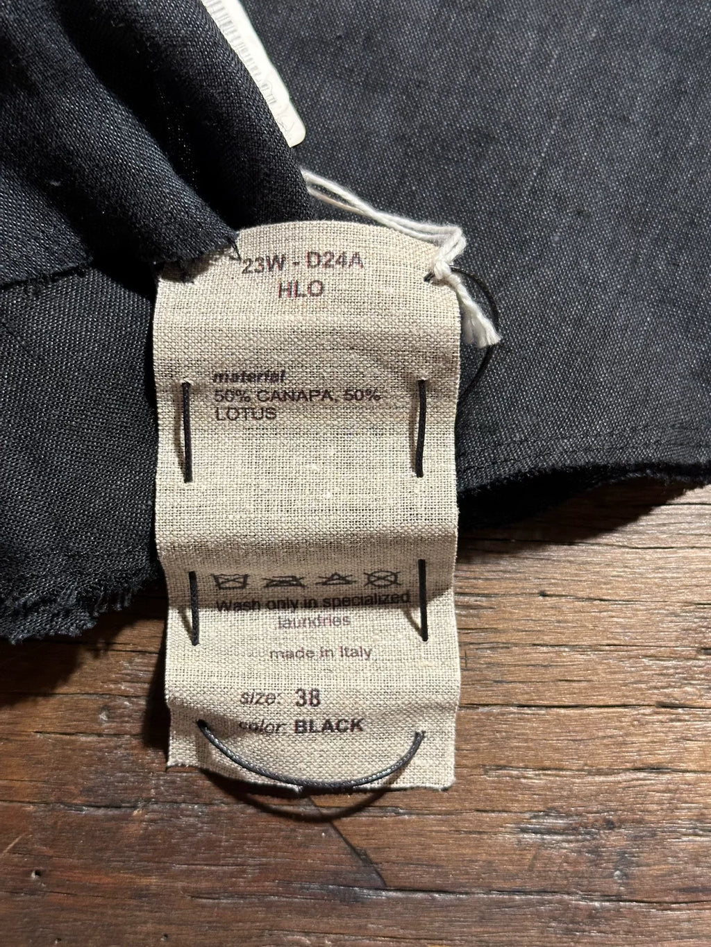 M.A+ FW23 Black Cross-Back Open-Back Linen Lotus Silk Dress
