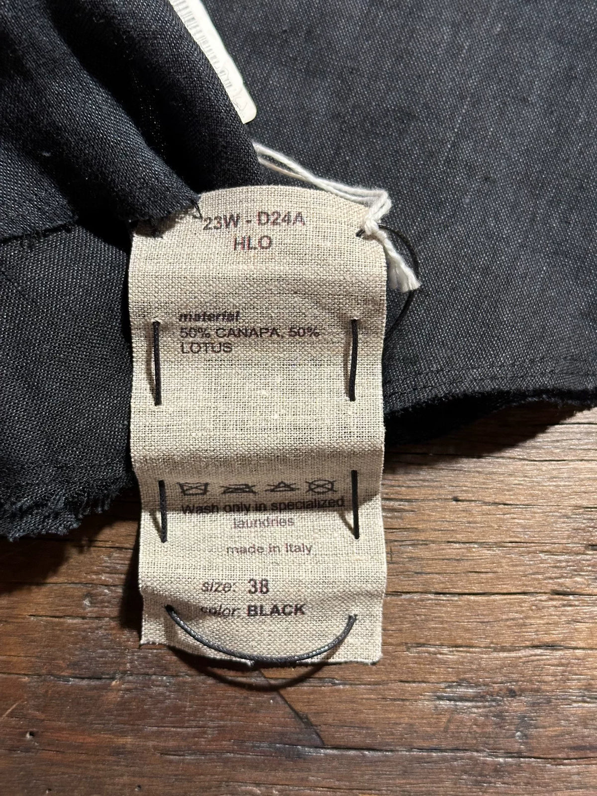 M.A+ FW23 Black Cross-Back Open-Back Linen Lotus Silk Dress