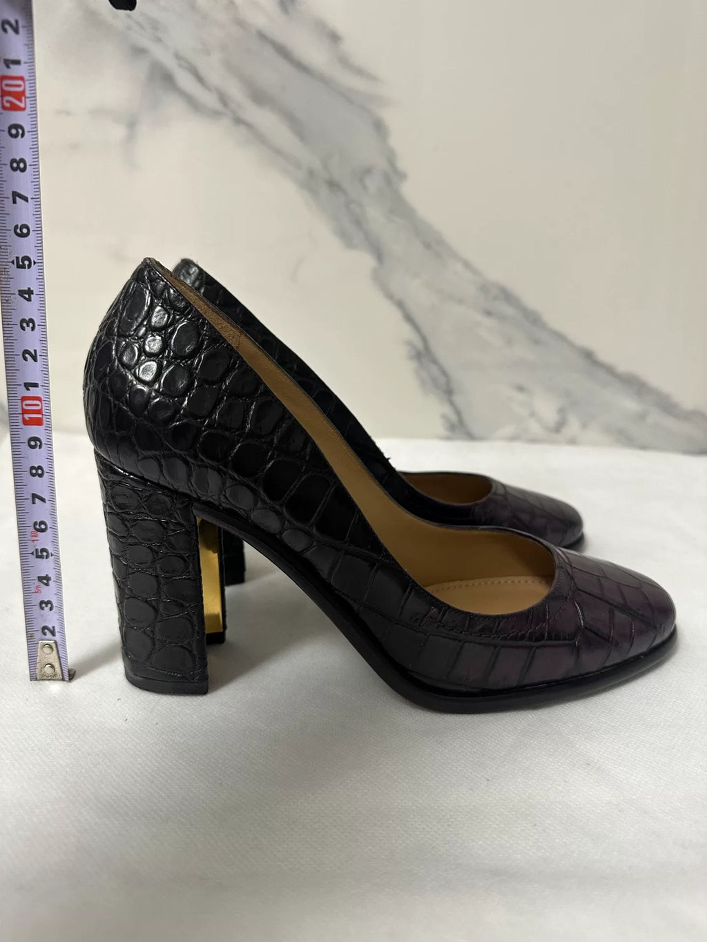 Ferragamo crocodile print Heels