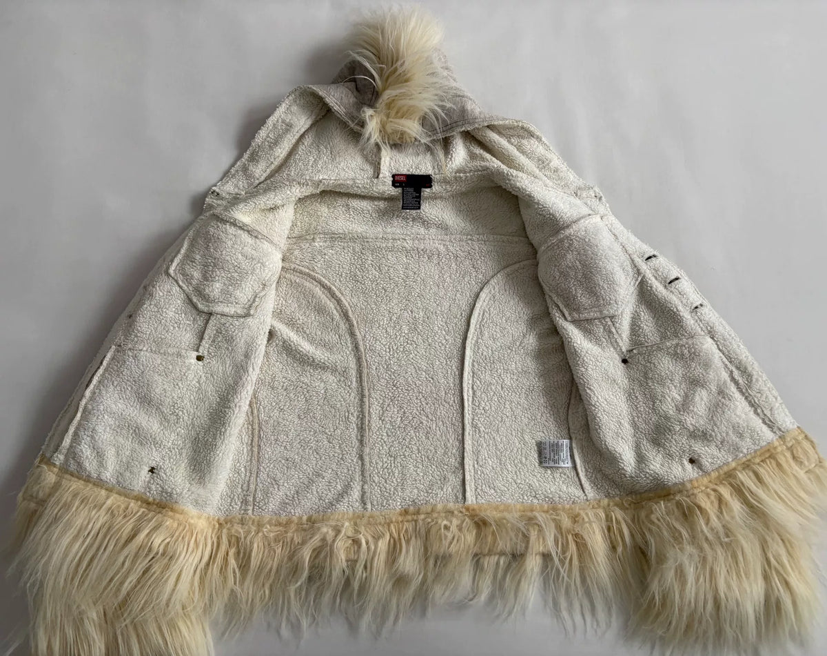 Diesel Vintage Mohawk Fur-Trimmed Jacket