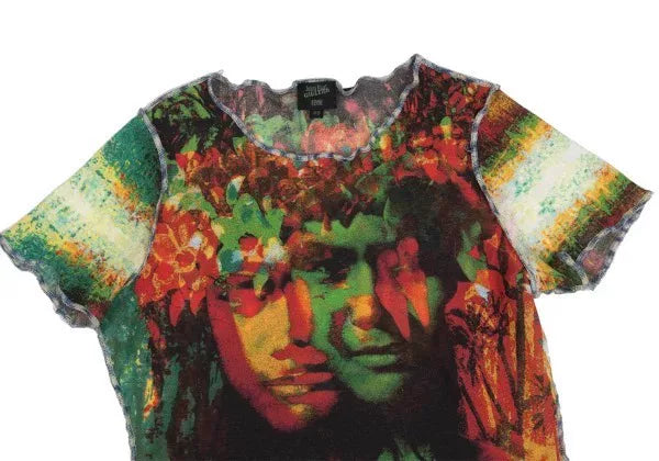 Jean Paul Gaultier Vintage Green Portrait Top