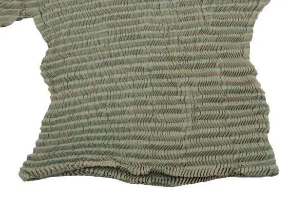 Issey Miyake Vintage Green Pleated Top