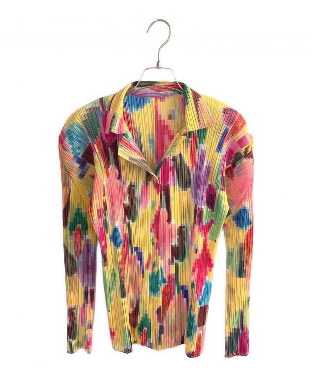 Issey Miyake Colorful Mosaic Pleated Shirt