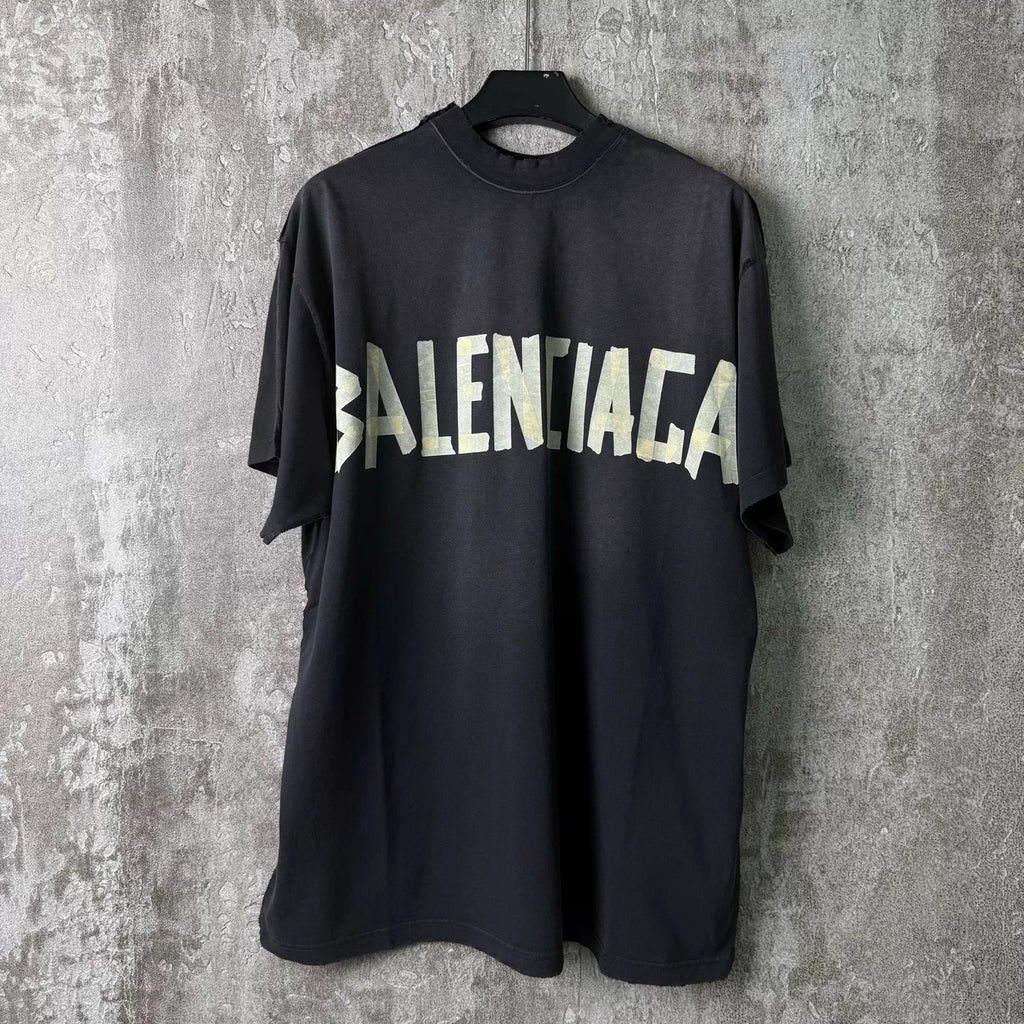 Balenciaga Tape-Panel 3B Racing Logo Short-Sleeve T-Shirt