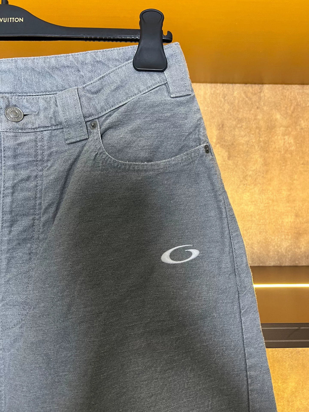 Balenciaga Single Ring Embroidery Denim Jeans