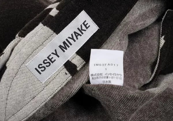 Issey Miyake Vintage Black & White Patterned Top