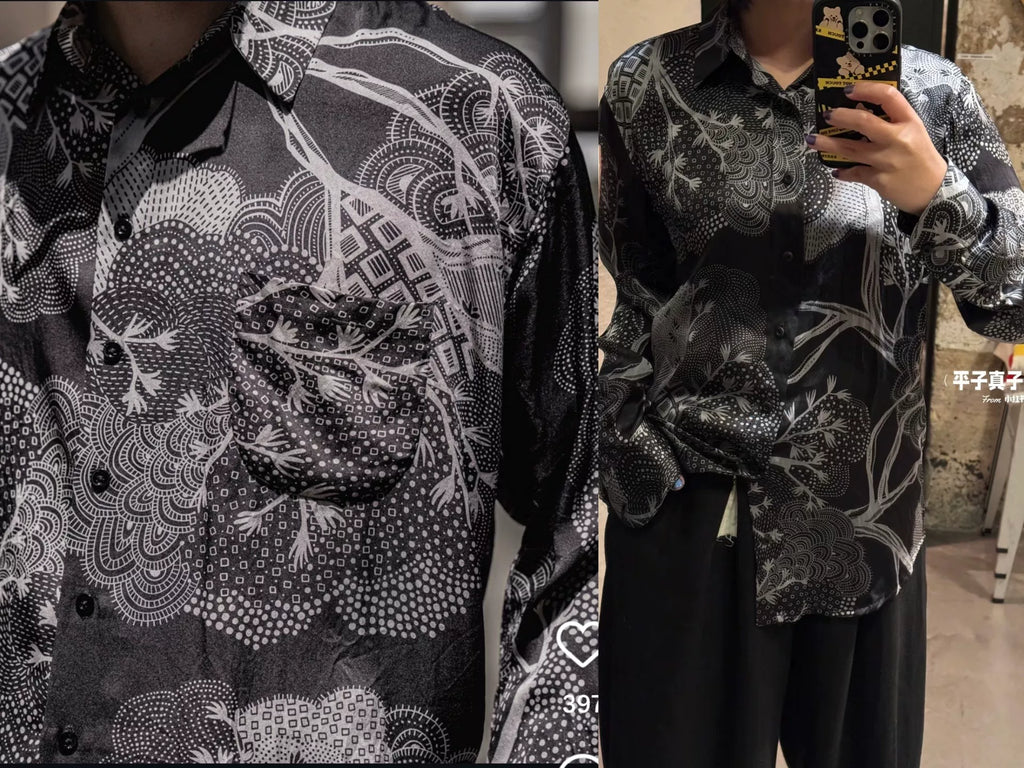 geoffrey b small Silver Banyan Special Purple Dye Silk Shirt
