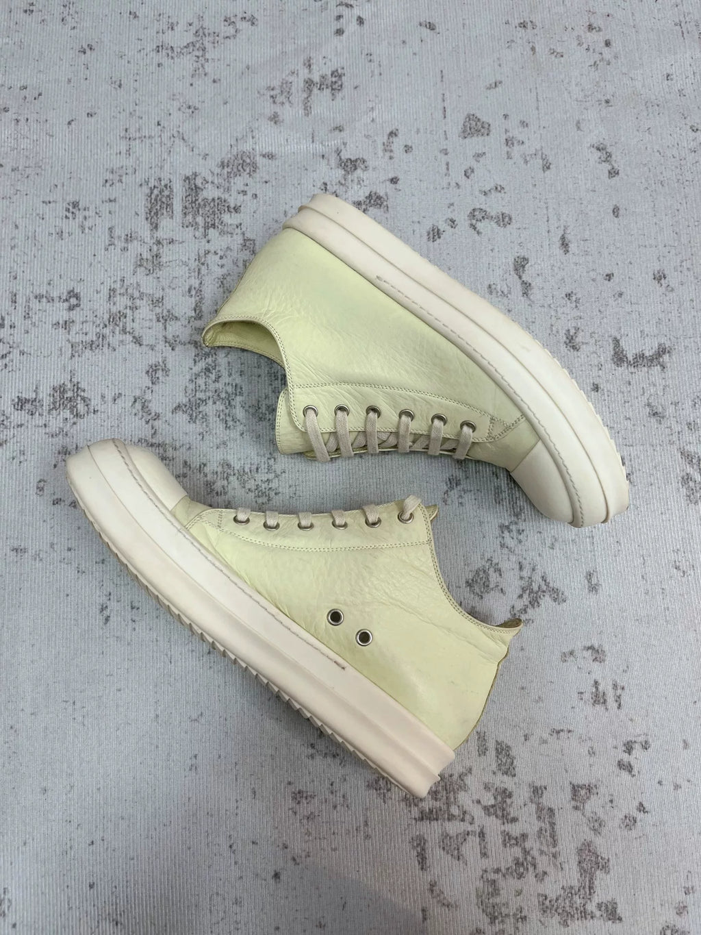 Rick Owens Main Line Leather Low-Top Sneakers