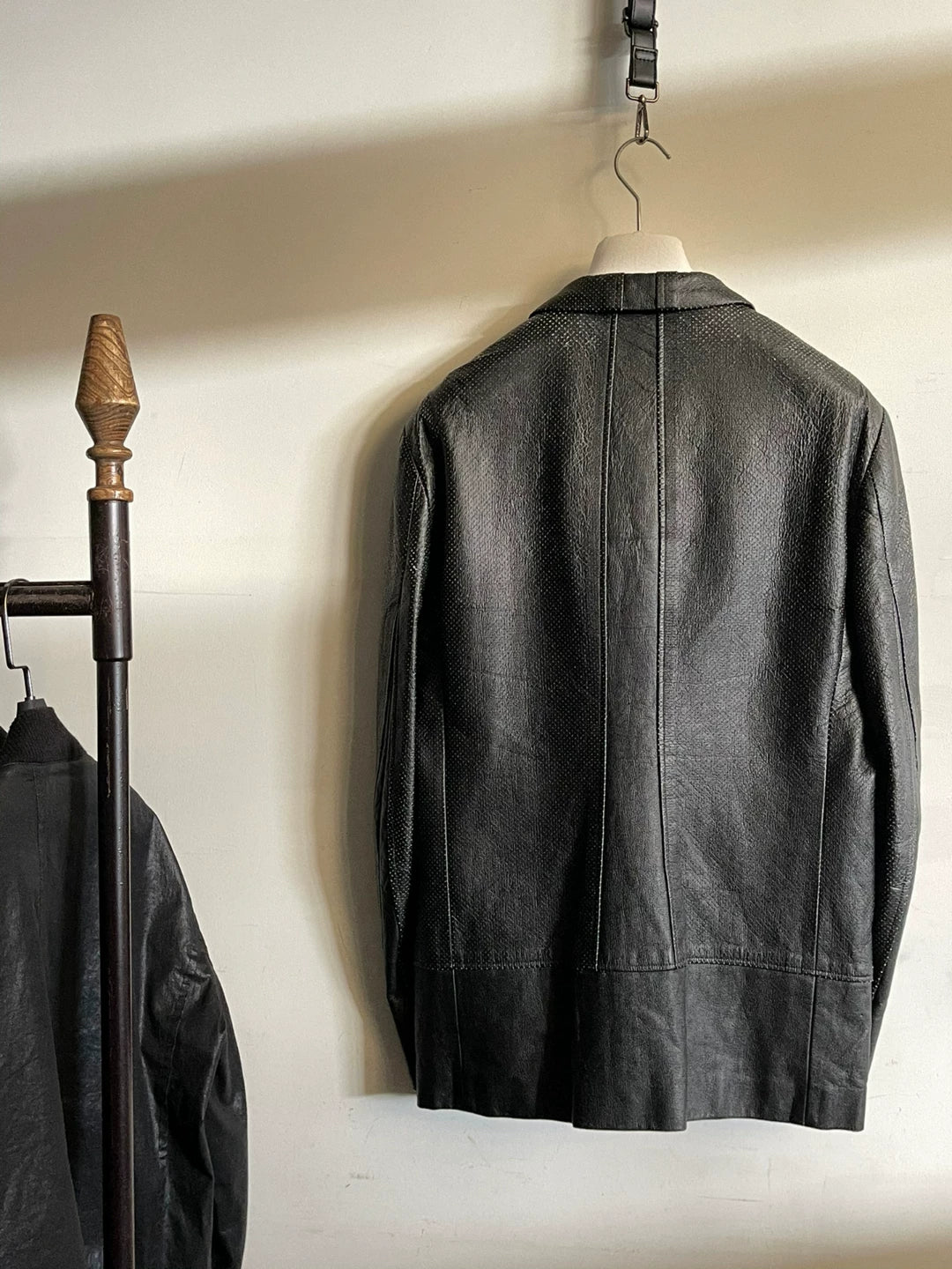 Comme des Garçons Homme Plus AD2000 Perforated Faux-Leather Patchwork Jacket
