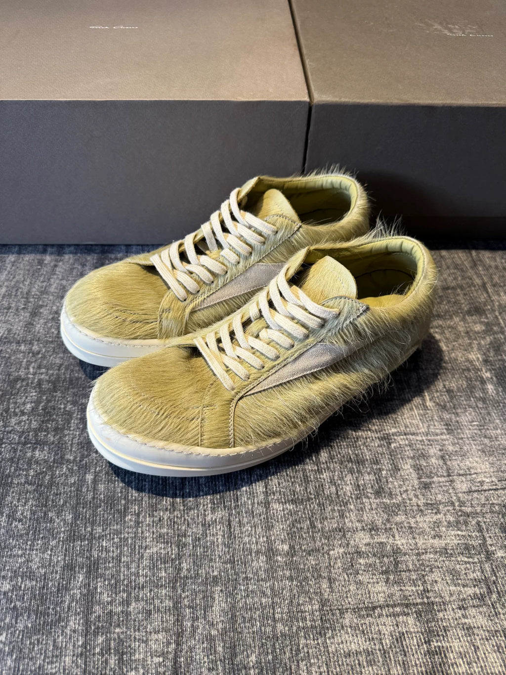 rick owens main line green horsehair Shoes