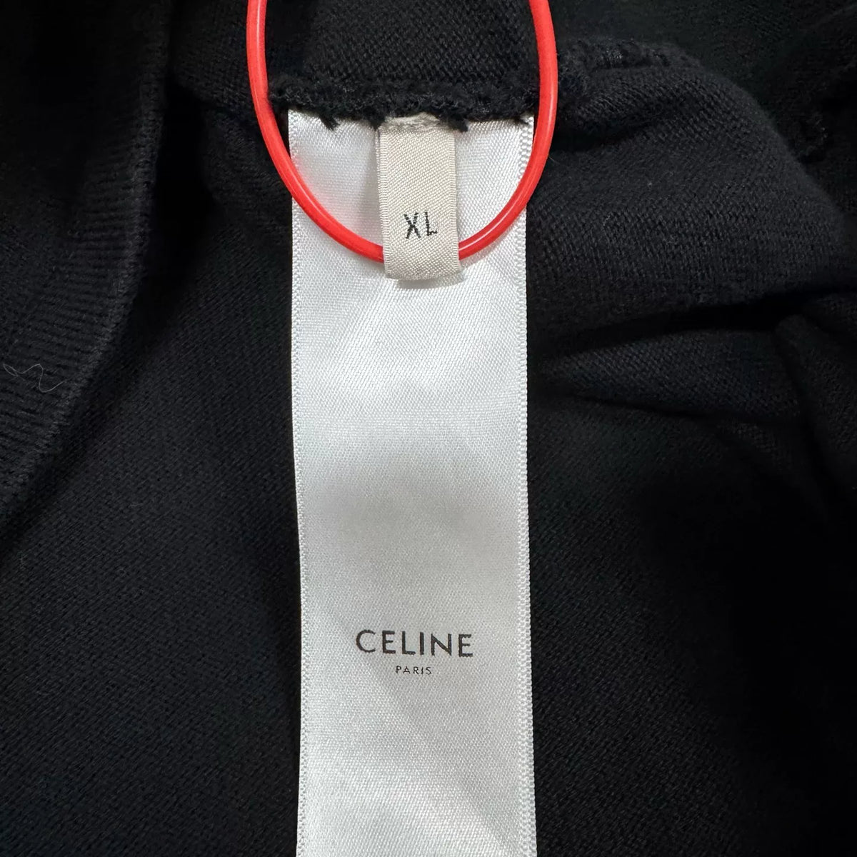 Celine SS25 Black Long Sleeve Polo Top