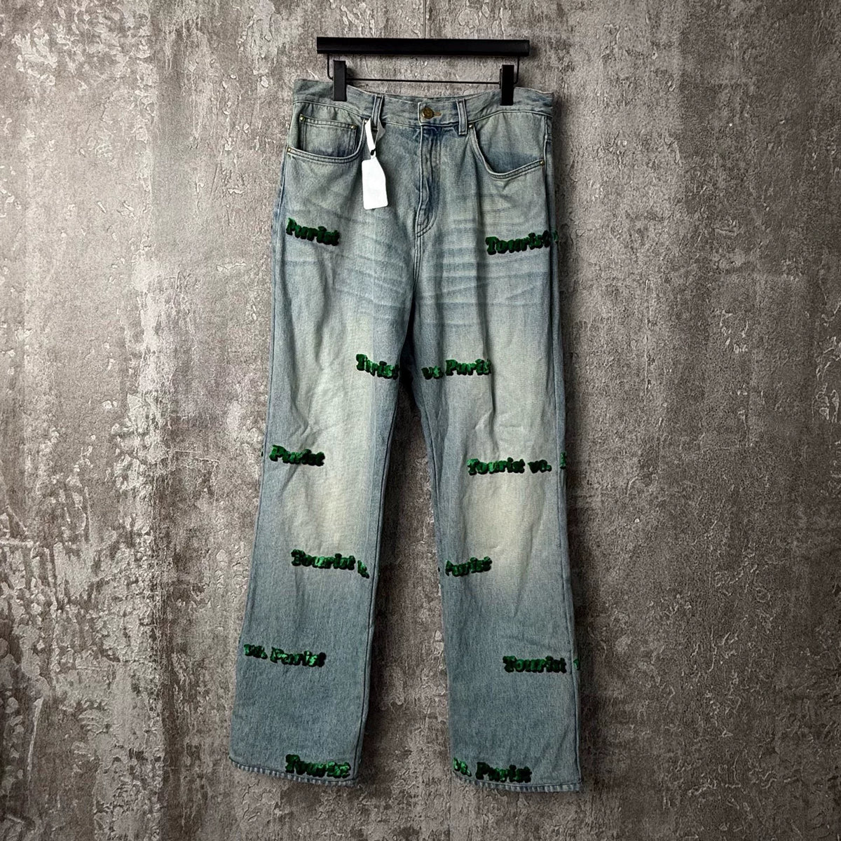 Louis Vuitton Flocked Denim Jeans