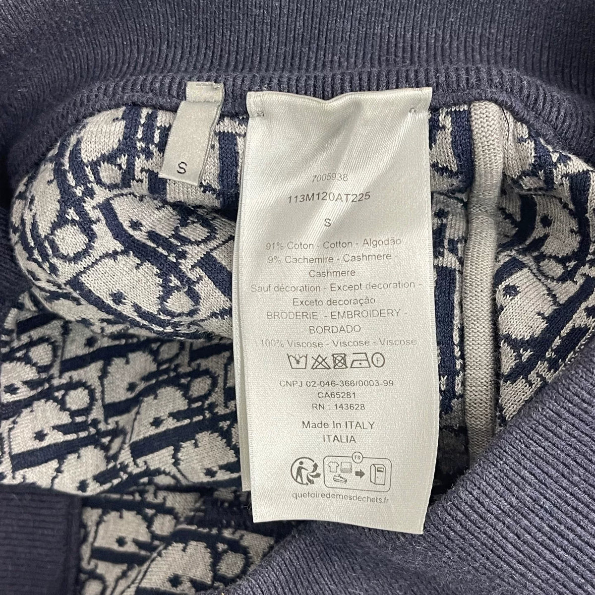 Dior All-Over Print Lining Cashmere Track Pants