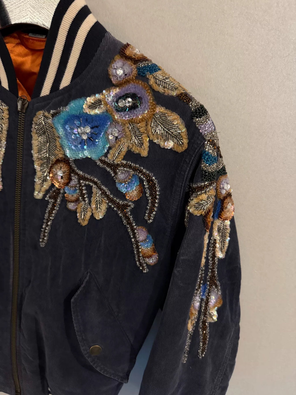 Gucci Sequin and Feather Embroidered Jacket