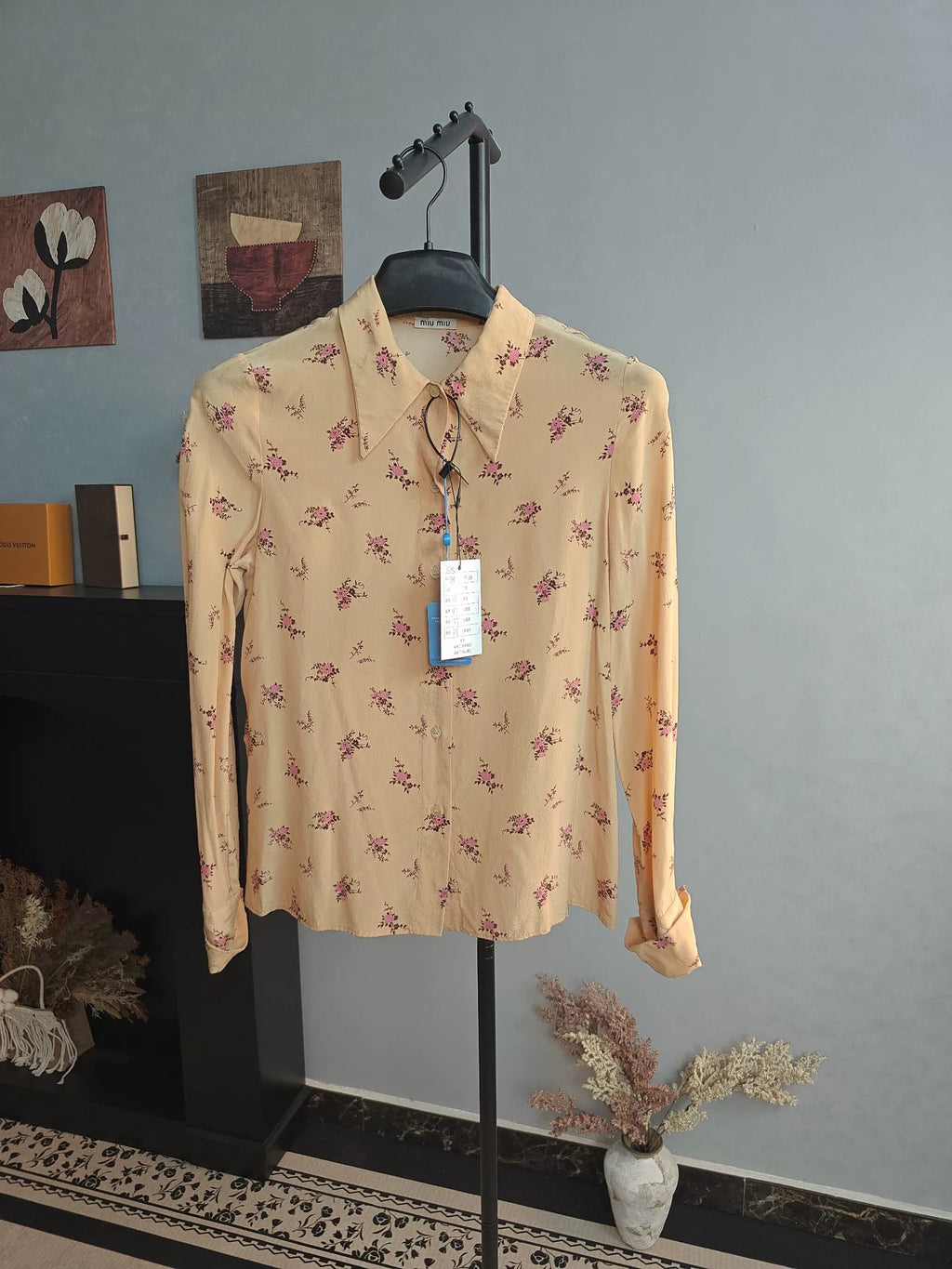 Miu Miu Floral Chiffon Shirt