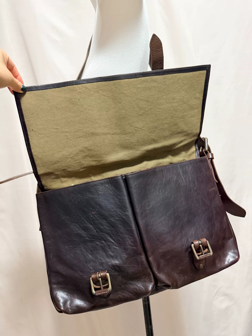 Dries van Noten Crossbody Shoulder Leather Messenger Bag