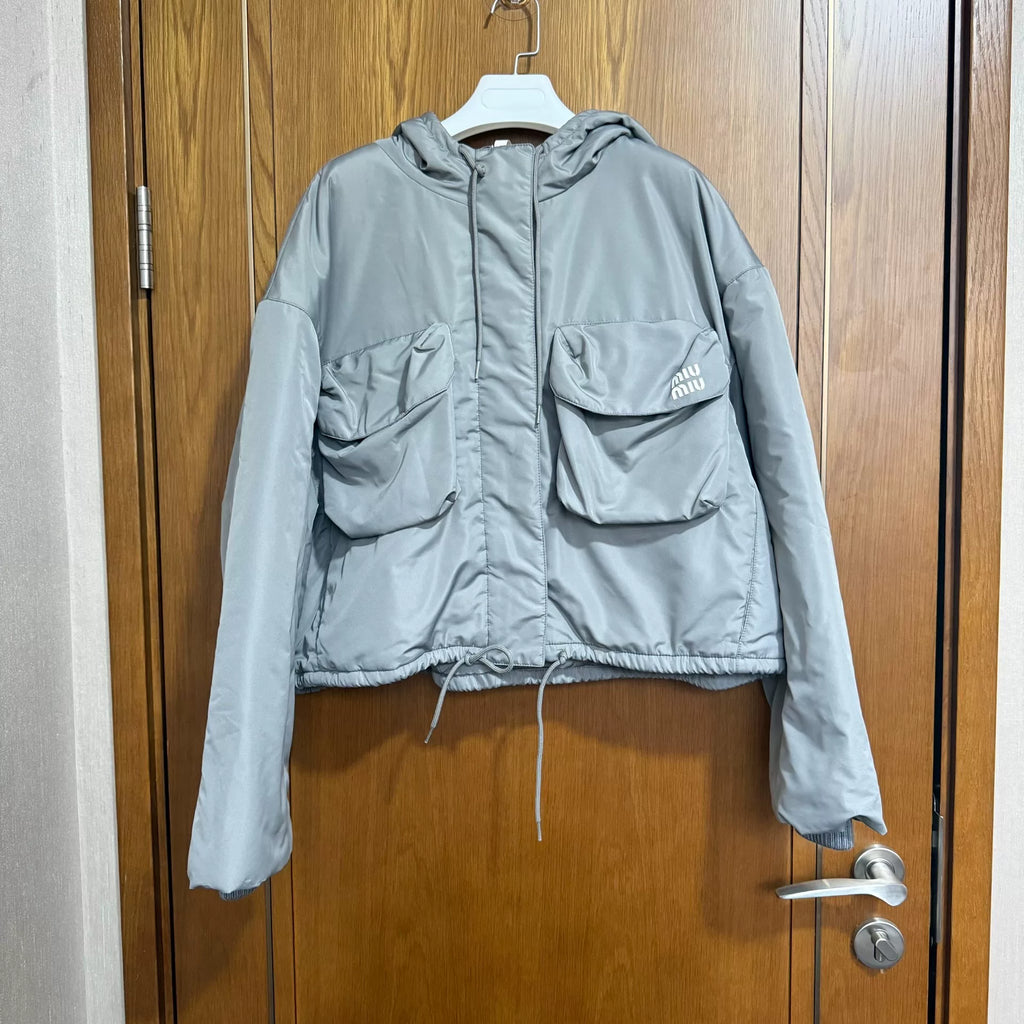 Miu Miu Pocket Logo Cotton Jacket