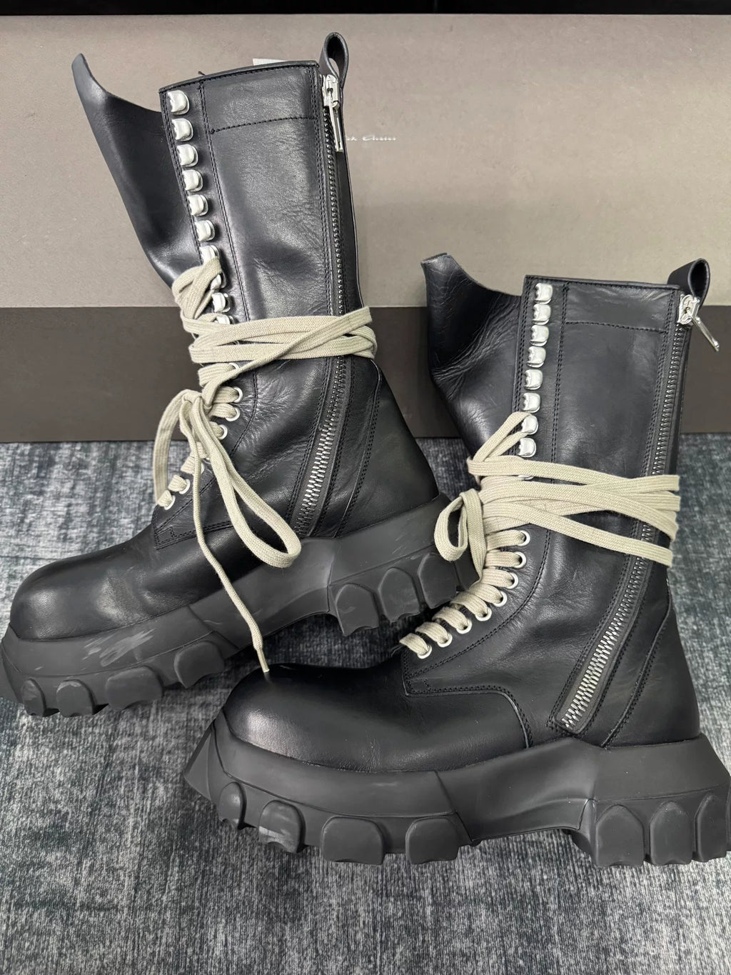 Rick Owens Octopus Lace-Up Military Boots