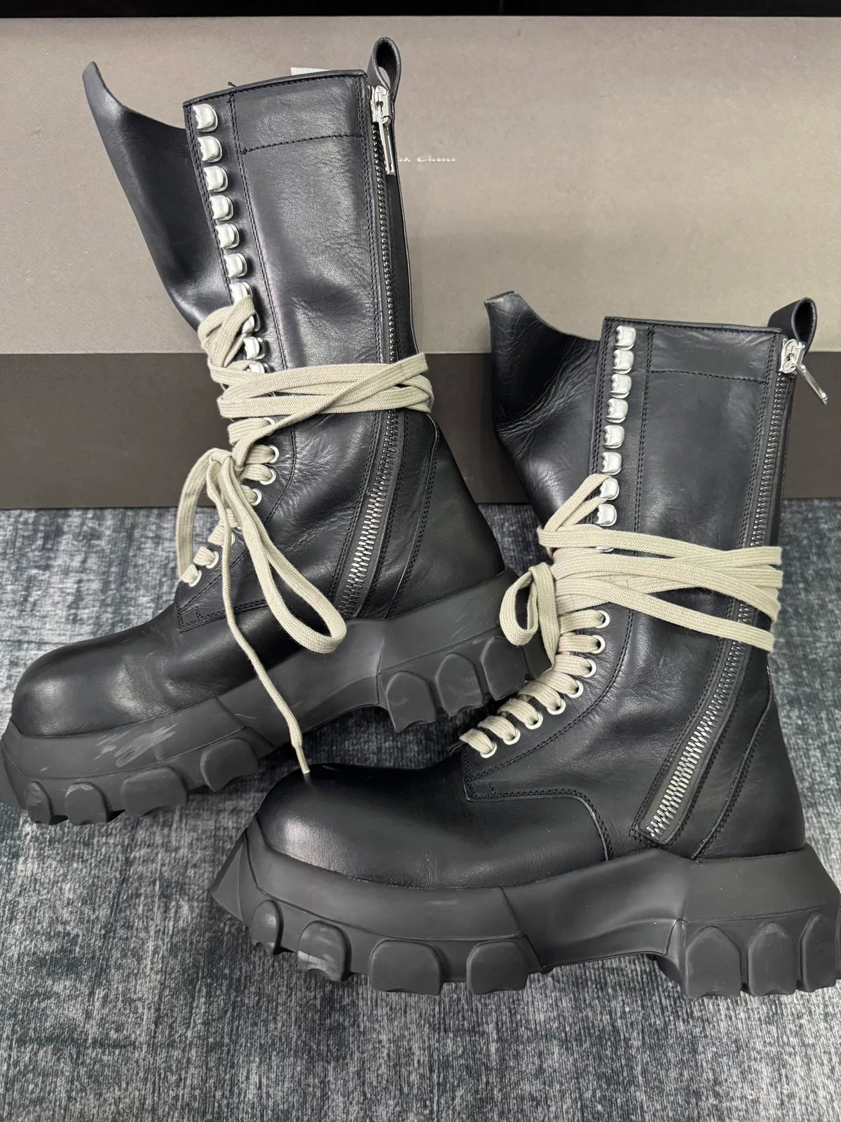 Rick Owens Octopus Lace-Up Military Boots